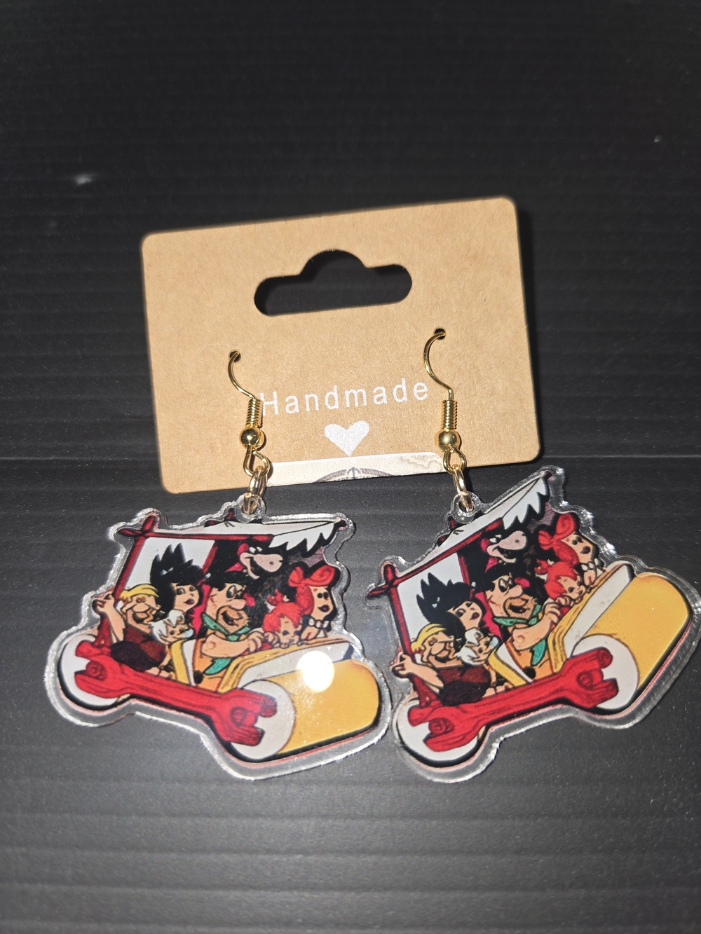 Yabba Dabba Doo! Handmade Flintstones Earrings
